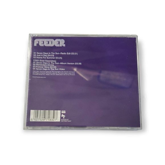 Feeder‎ - Seven Days In The Sun [2001 Promotional CD] - Picture 2 of 3